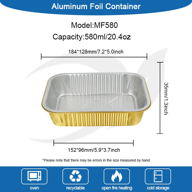 Recipientes descartáveis de alumínio para alumínio de churrasco