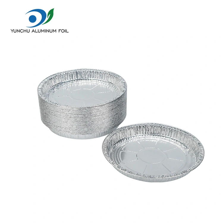 7-9 polegadas de pizza de pizza prateada alumínio recipientes de papel alumínio 7-9 polegadas de pizza de pizza prateada alumínio recipientes de papel alumínio
