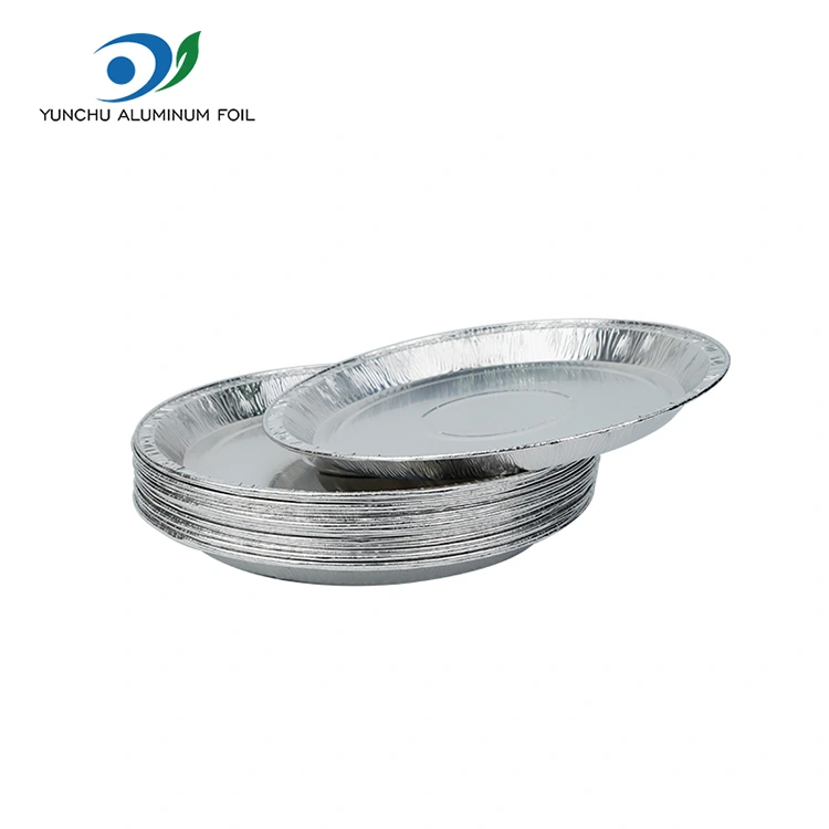 10 polegadas de pizzaria de alumínio prateado recipientes de papel alumínio