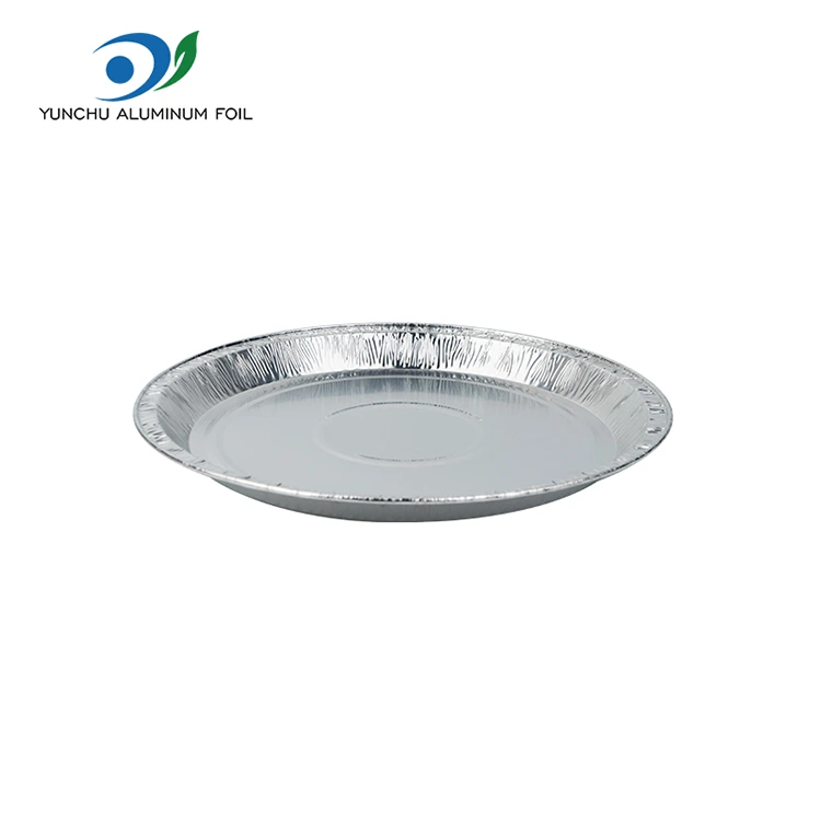 10 polegadas de pizzaria de alumínio prateado recipientes de papel alumínio