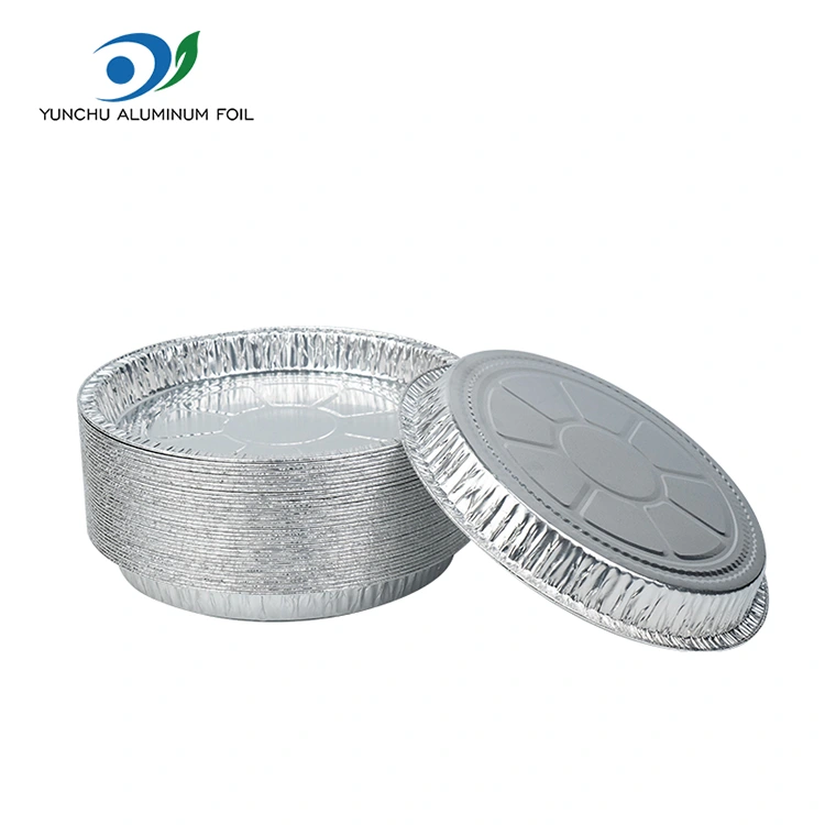 7-9 polegadas de pizza de pizza prateada alumínio recipientes de papel alumínio