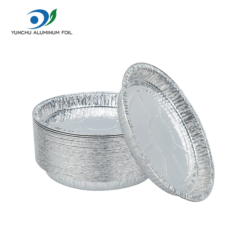 7-9 polegadas de pizza de pizza prateada alumínio recipientes de papel alumínio