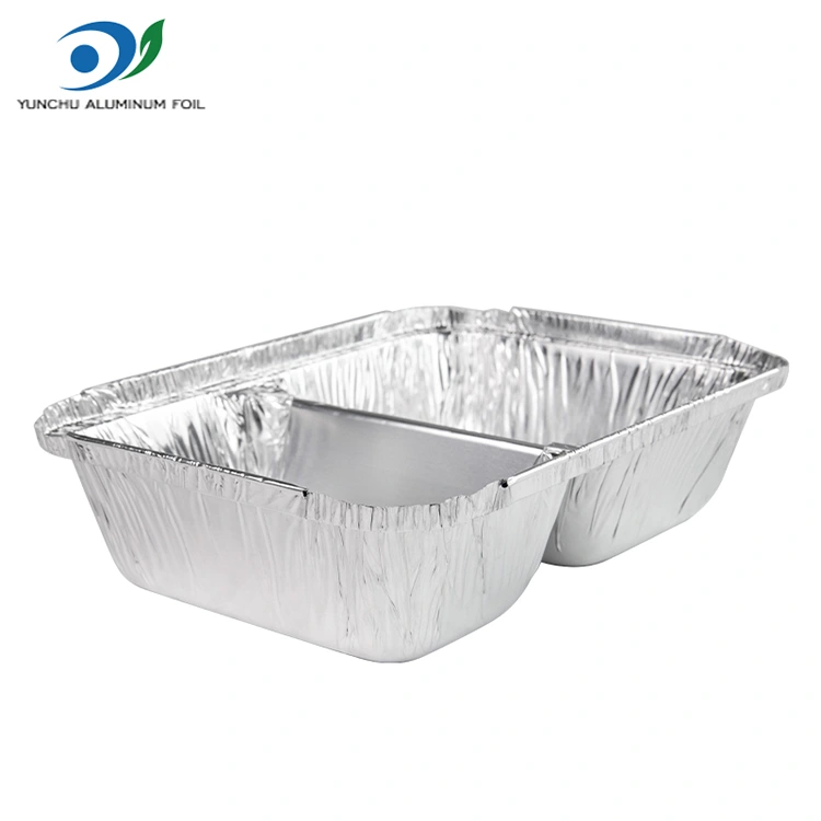 Compartimento Disponível Fast Food Silver Aluminium Foil recipientes