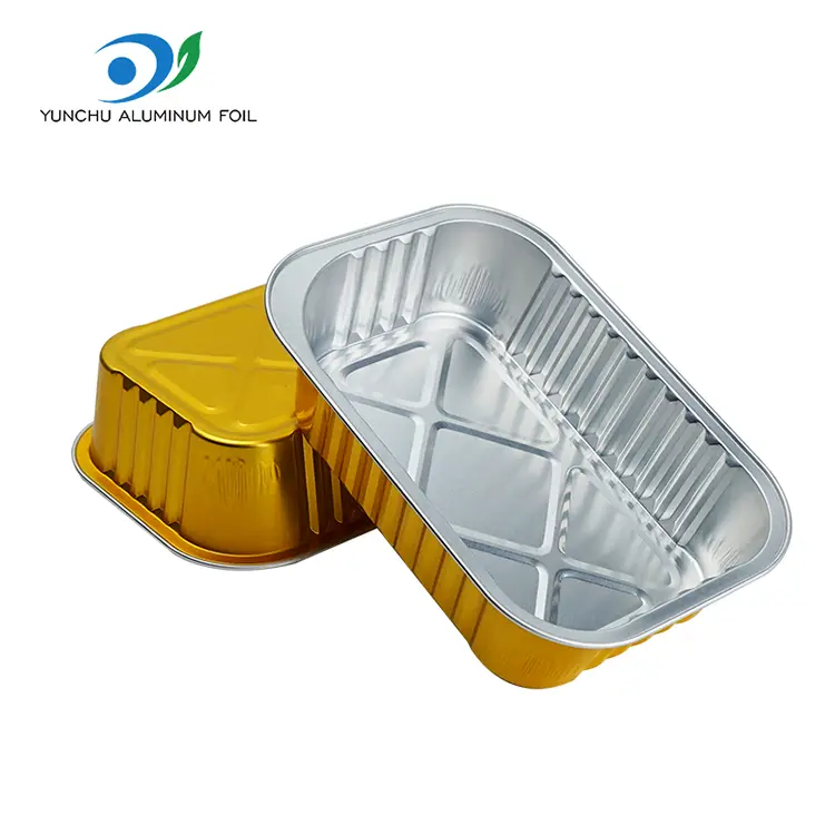 Recipientes descartáveis de alumínio retangular de grades retangulares