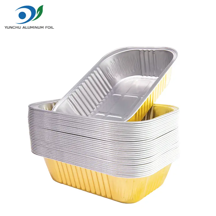 Recipientes de alumínio de grau alimentar espessado de grau de alumínio Recipientes de alumínio de grau alimentar espessado de grau de alumínio