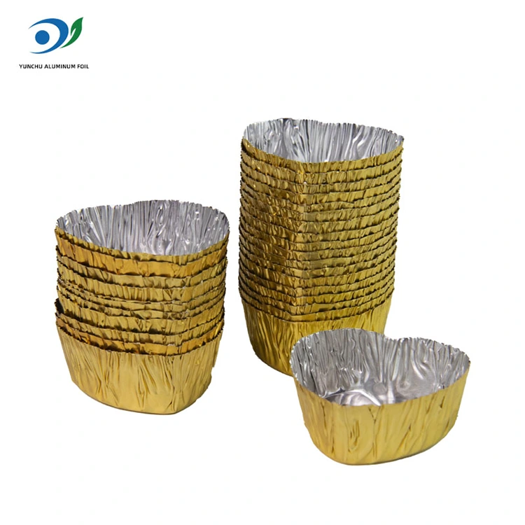 Recipiente de alumínio de alumínio prateado em forma de coração em forma de coração recipiente de alumínio Recipiente de alumínio de alumínio prateado em forma de coração em forma de coração recipiente de alumínio