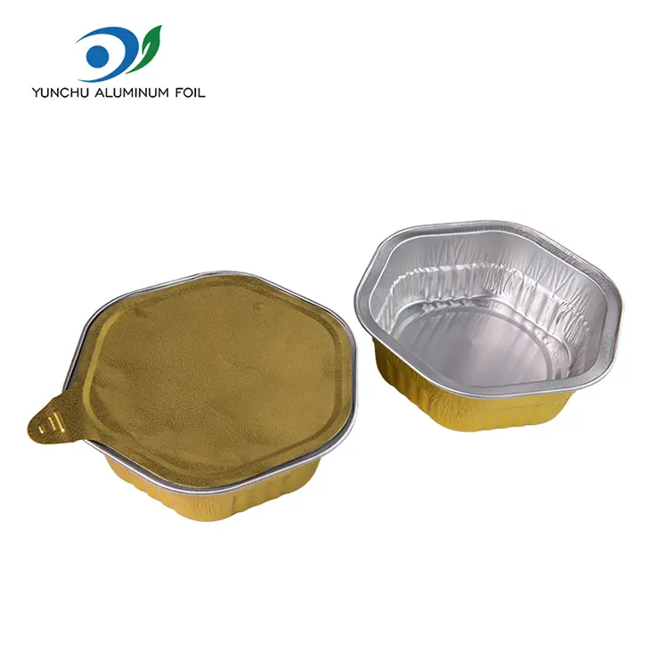 Recipientes de folha de alumínio lisos de paredes lisos com paredes lisos
