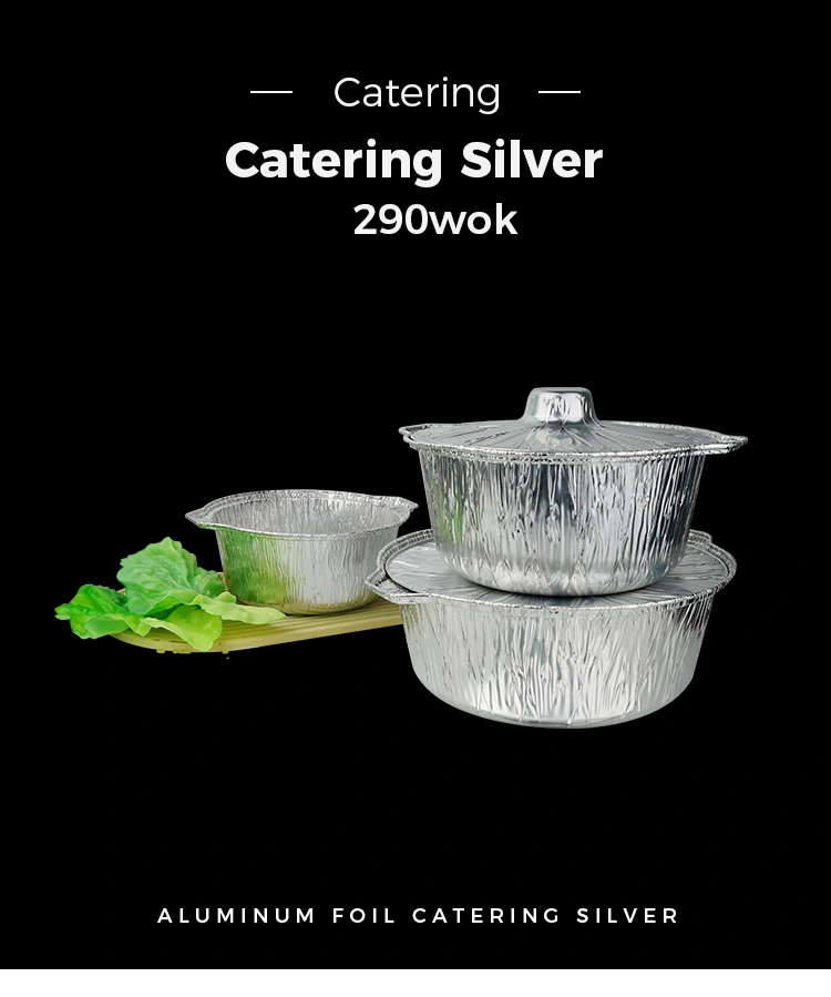 Disposable hot pot pots and pans Silver Aluminum Foil Containers