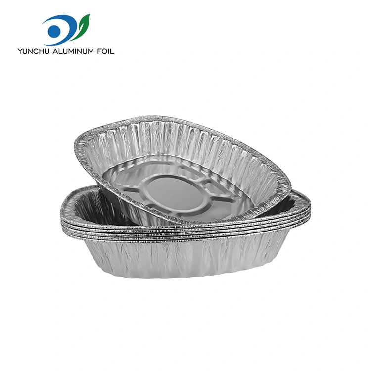 Griddle grelhado de grande capacidade Recipientes de alumínio de alumínio prateado Griddle grelhado de grande capacidade Recipientes de alumínio de alumínio prateado