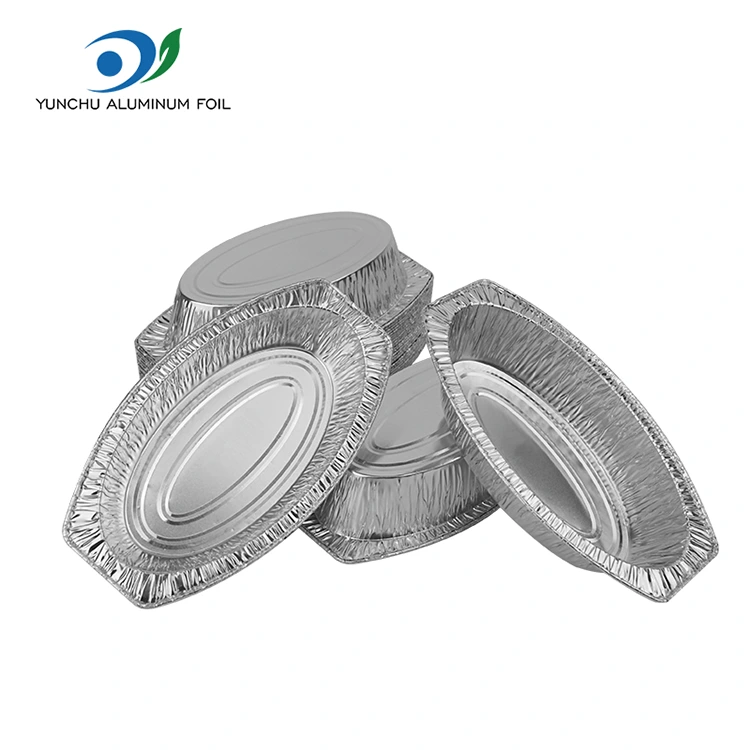 Recipientes ovais de alumínio de alumínio de pão assado assado