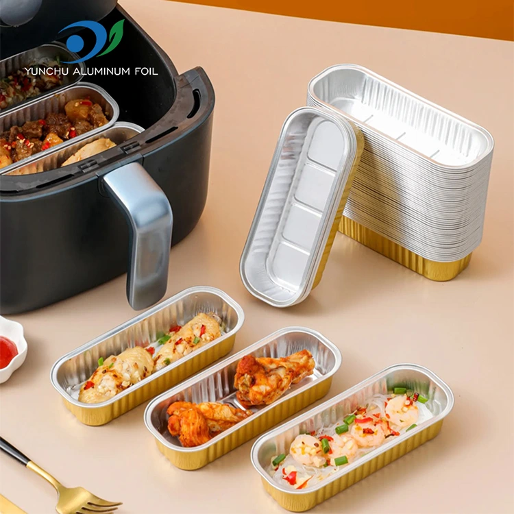 Recipientes retangulares de alumínio