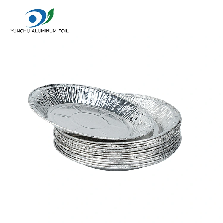 Frita de ar redonda assando Silver Aluminum Foil Alimentos Recipiente