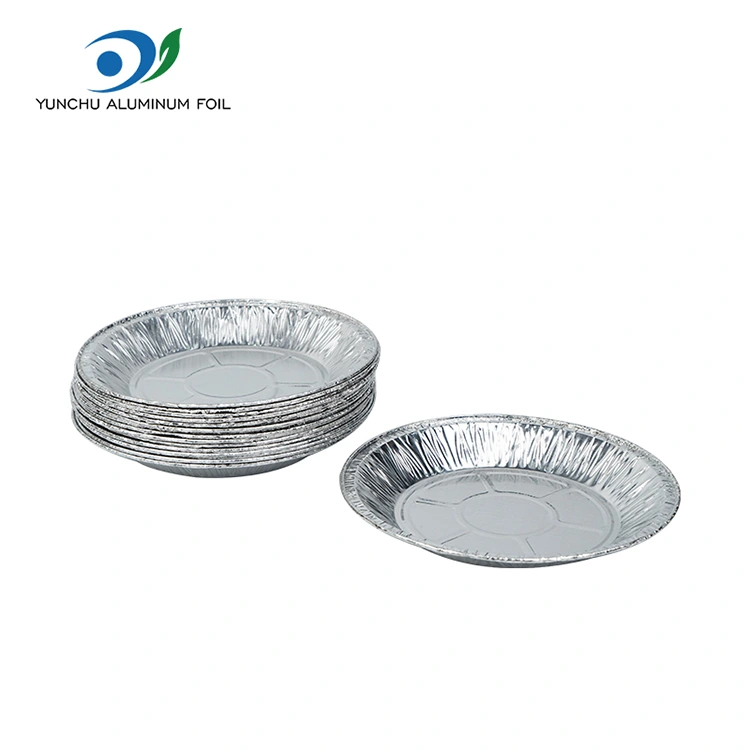 Frita de ar redonda assando Silver Aluminum Foil Alimentos Recipiente
