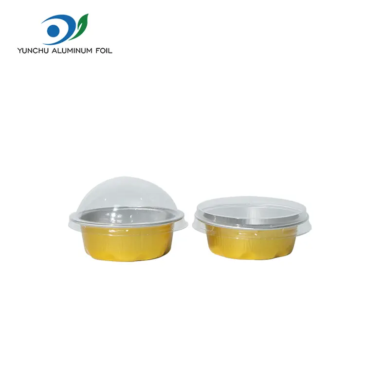 Moldes redondos de panificação lisa recipientes de papel alumínio de parede lisa