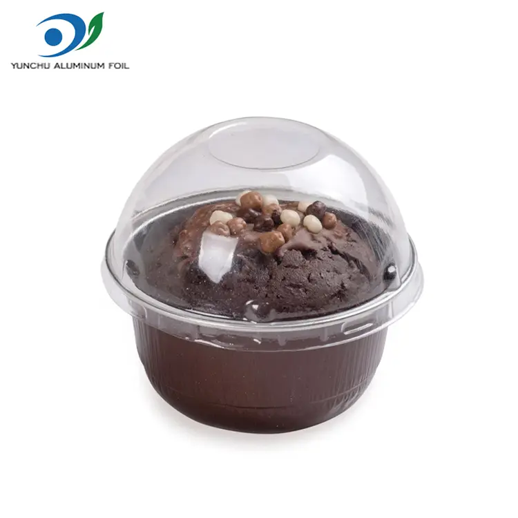 Copo de sobremesa em folha de alumínio dourado – formato de cúpula de 150 ml