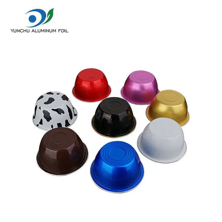 Recipientes de papel alumínio de parede suave de bolo redondo