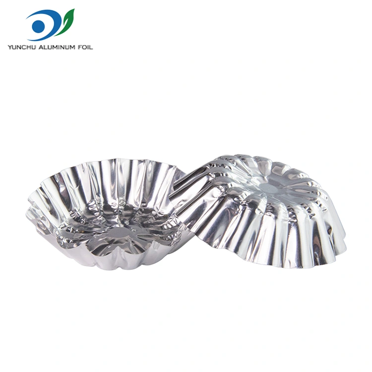 Recipiente de alumínio de alumínio prateado com ovo de ovo redondo Recipiente de alumínio de alumínio prateado com ovo de ovo redondo