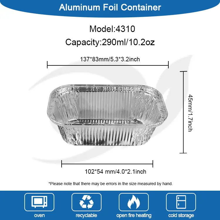 Recipientes de papel alumínio prateados de cozimento de bolo quadrado